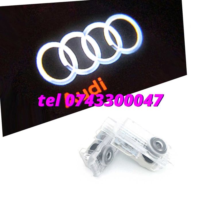 Set Proiectoare Logo Audi Lampi Led Portiera Usa Audi A3