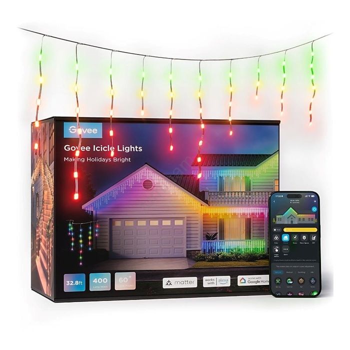 Govee Icicle Lights (2 bucati) - Smart WiFi, noi, sigilate,cu garantie