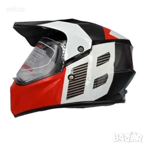 Каска Крос Мотор/Скутер/Бъги/Вело/АТВ с Визьор-8789