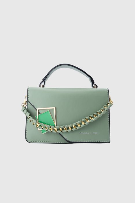 НОВО! ЛИКВИДАЦИЯ! Малка дамска чанта с аксесоар-зелено