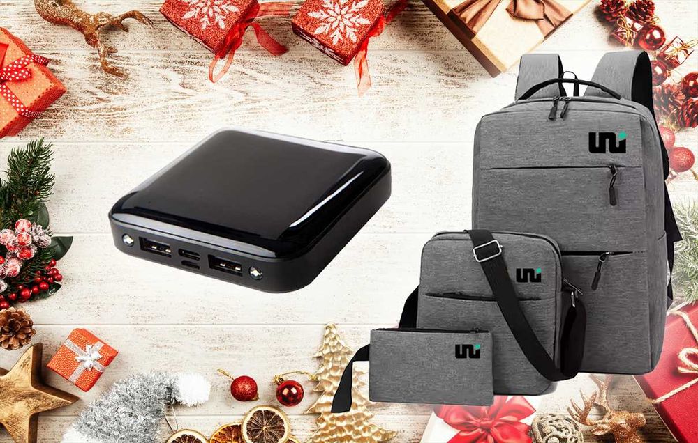 Раница и външна батерия 4800mAh + Коледни лакомства - КОЛЕДНА ПРОМОЦИЯ
