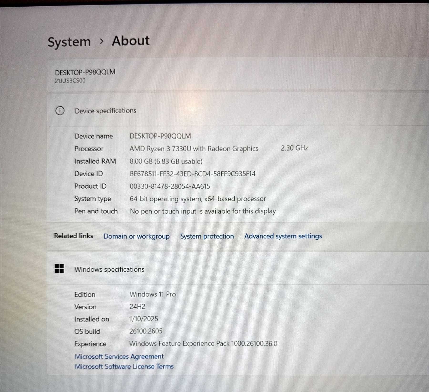 Laptop Lenovo ThinkPad E16 Gen 1 AMD