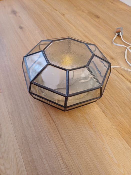 Accesoriu decor lumina vintage colectie sticla Limburg Germania 1960