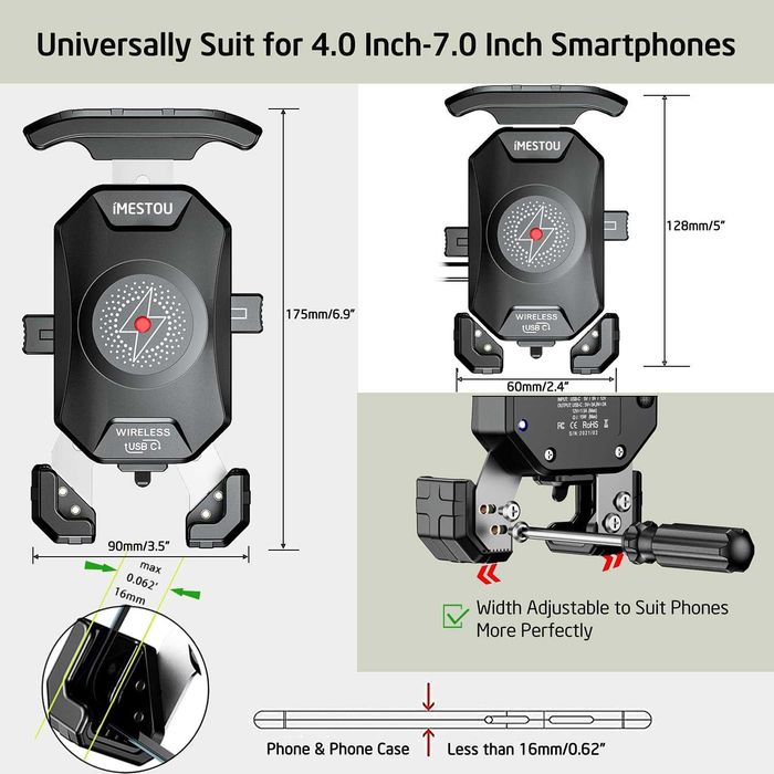 Suport telefon PM-01X, motocicleta, bicicleta, trotineta, waze, maps