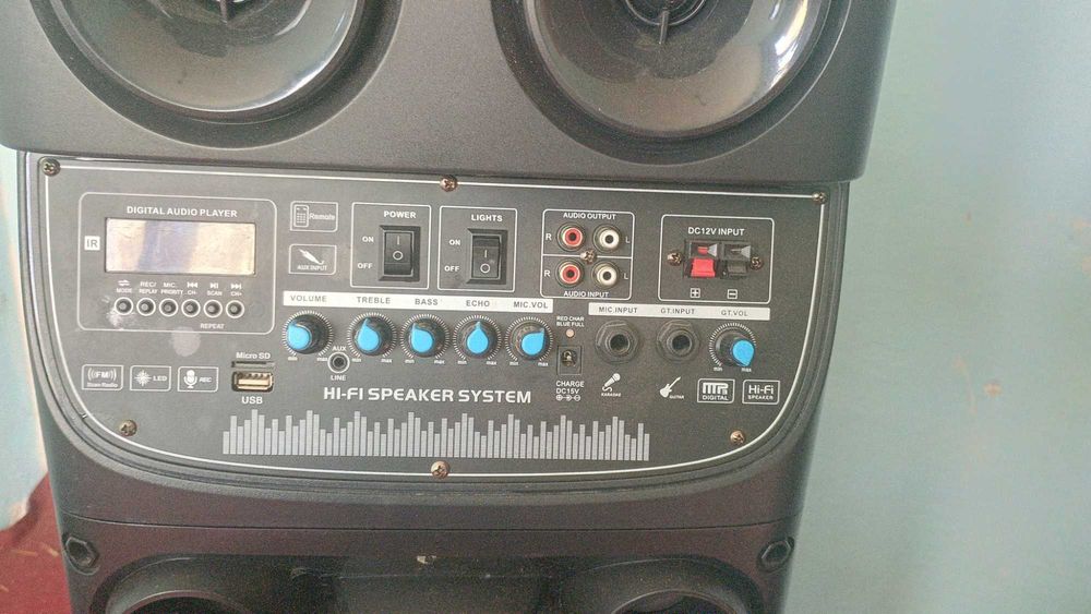 Тонколона с два микрофона