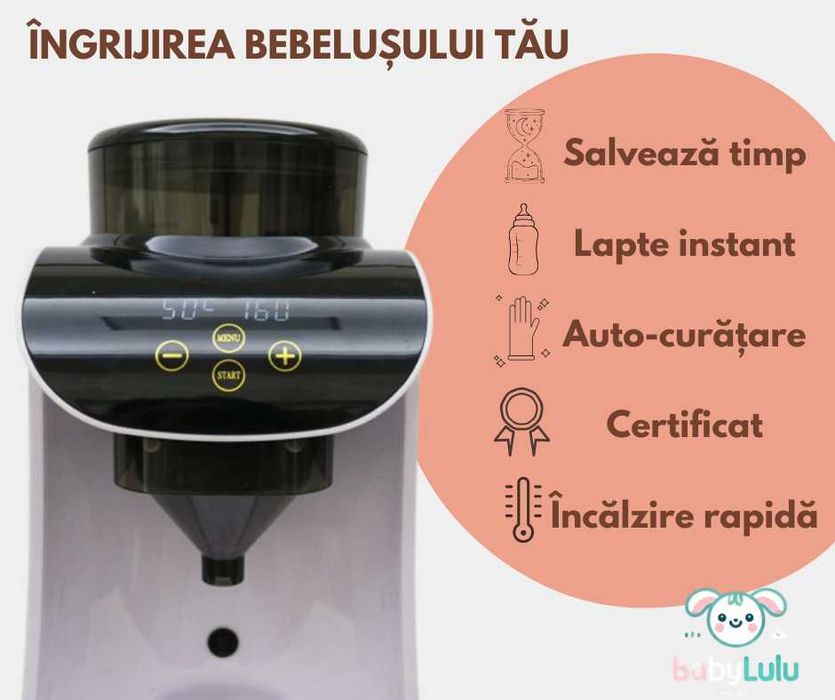 BabyLulu – Espressor Lapte Praf pentru Bebeluși + Cadou!