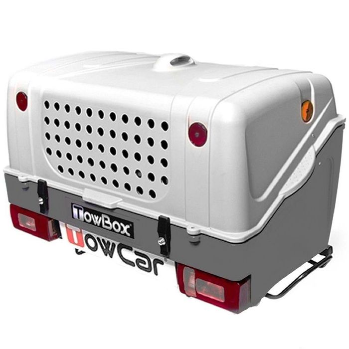 Cutie portbagaj pe carligul de remorcare Towbox V1 DOG Gri + TBA0004