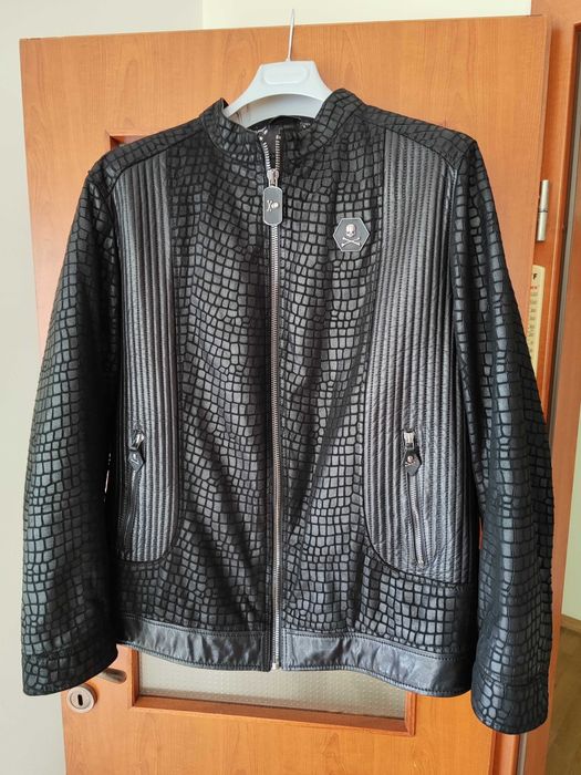 Мъжко кожено яке Philipp plein skull