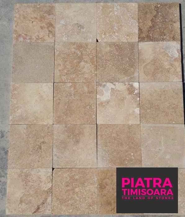 Travertin mixt chituit si periat sau antichizat 10×10cm sau 7.6×15 cm