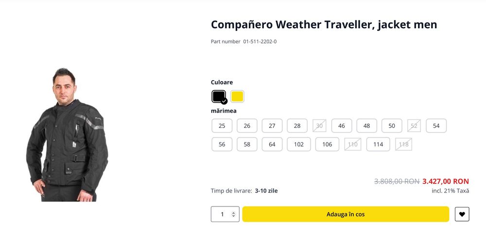 Touratech Compañero Weather Traveller - costum ploaie bărbați