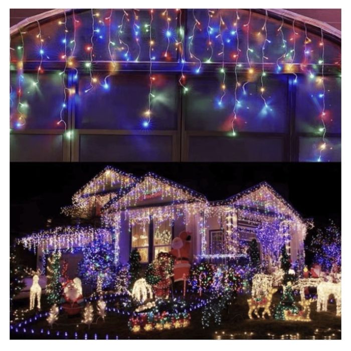 Instalatii de Craciun , franjuri 25m ,640 leduri ,diverse culori.