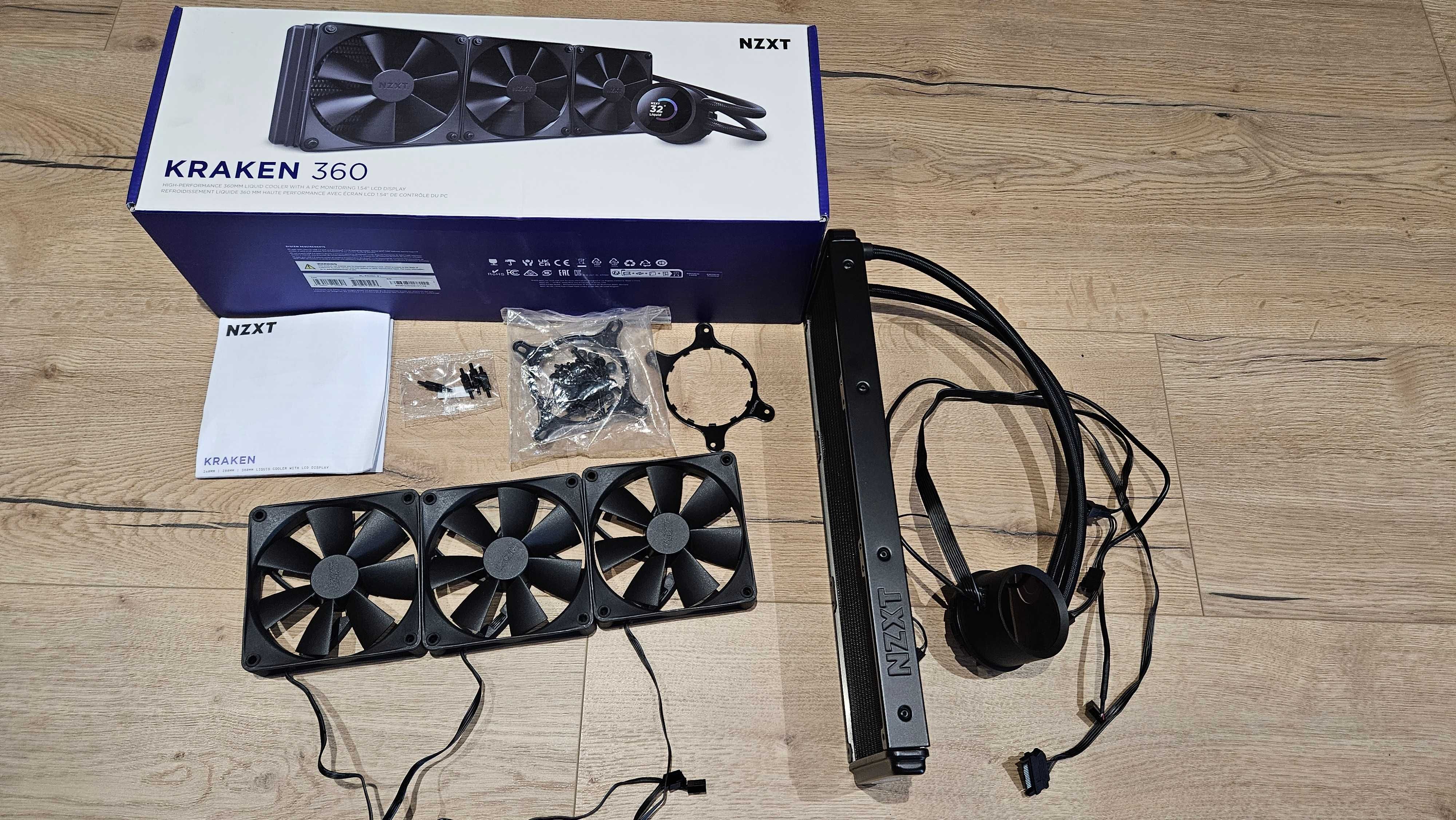 Охладител за процесор NZXT Kraken 360 Black, LCD Display