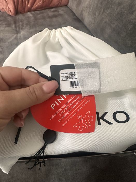 Оригинална чанта Pinko тюркоаз