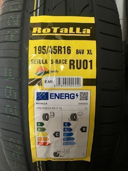 Нови летни гуми ROTALLA SETULA S-RACE RU01 195/45R16 84V XL НОВ DOT