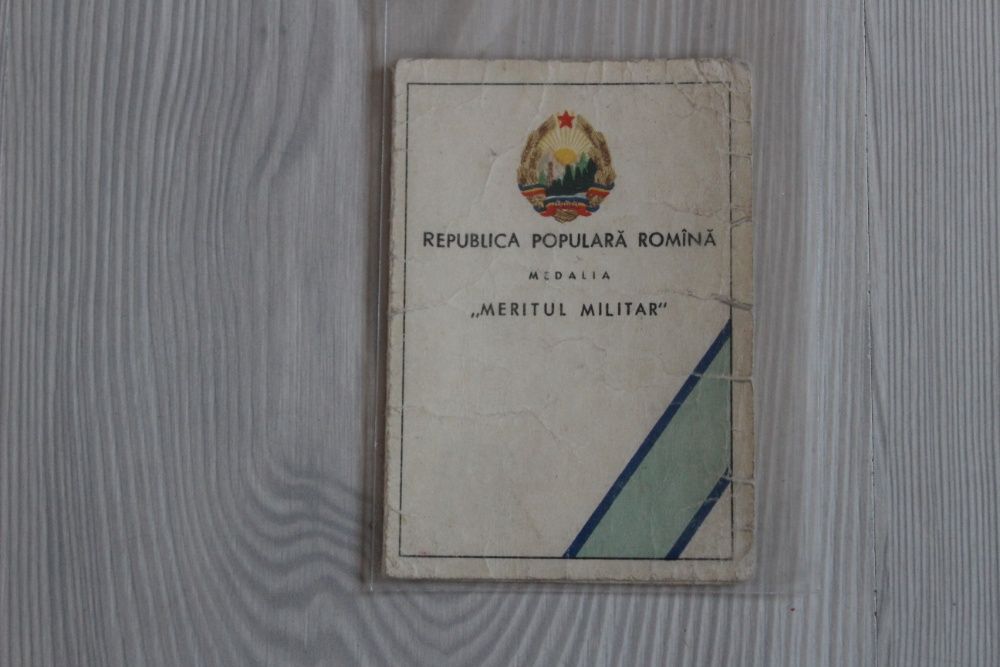 Brevet Ordinul “Meritul Militar” - 1959 - Republica Populara Romania