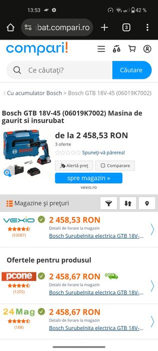 Autofiletantă rigips Bosch GTB18-45 2022