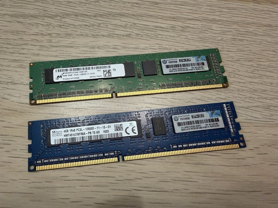 Kit memorie 8GB DDR3 ECC Unbuffered PC3L-12800E Microserver Gen 8