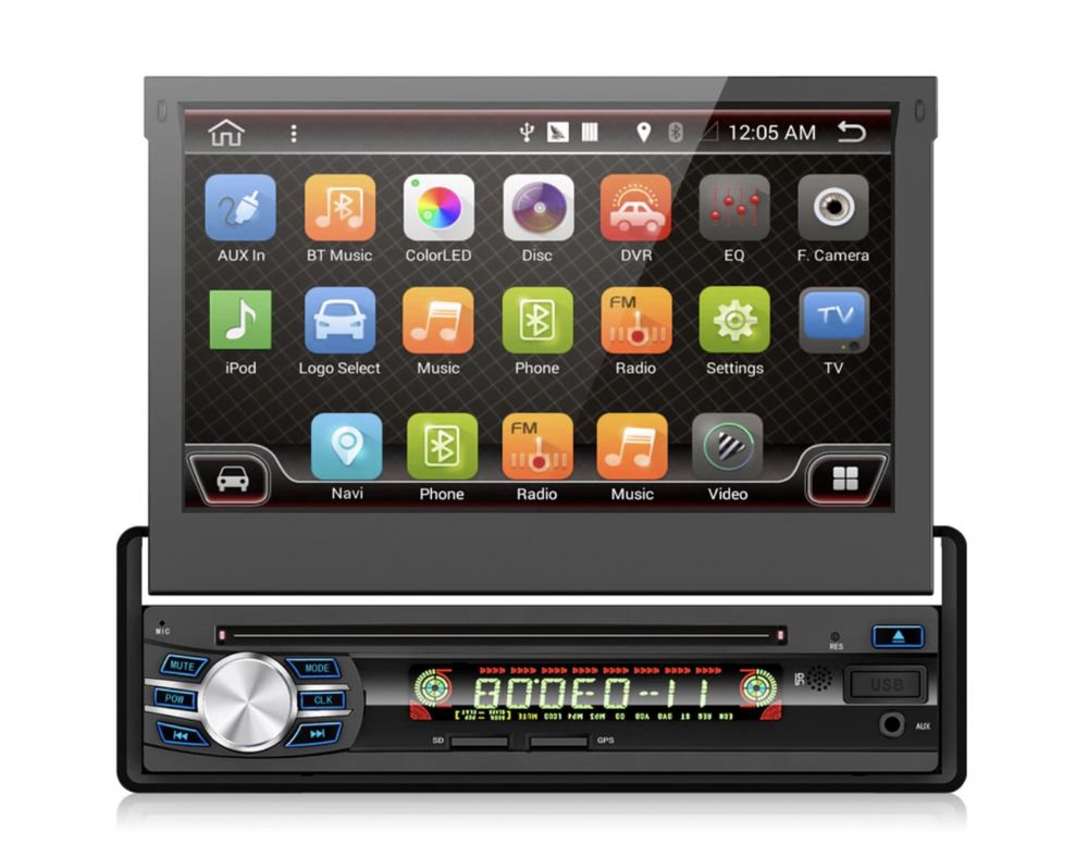 Mosfet 50W•4,Android 9,0 1-din 7inch touch TFT LCD