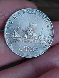 Moneda 500 Lire Italia Argint