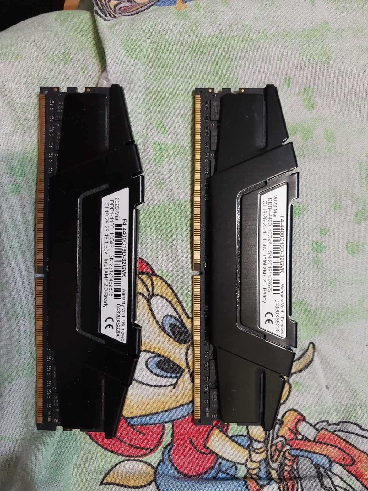 32GB G.Skill Ripjaws 4400Mhz, CL19, DDR4