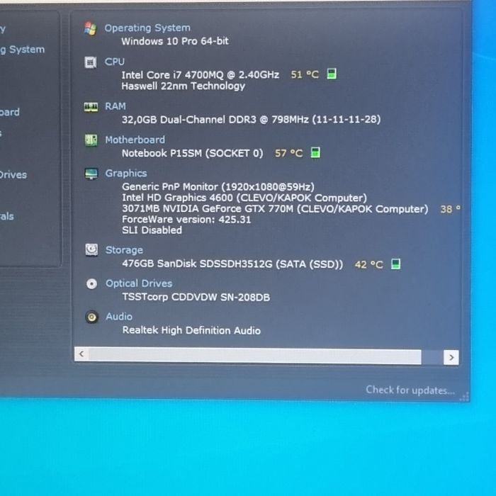Clevo I7-4700MQ,32Gb ram