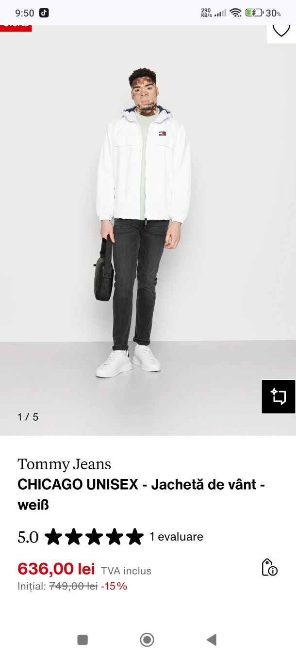 Geacă Tommy Hilfiger XL subțire nu Adidas Nike Gucci