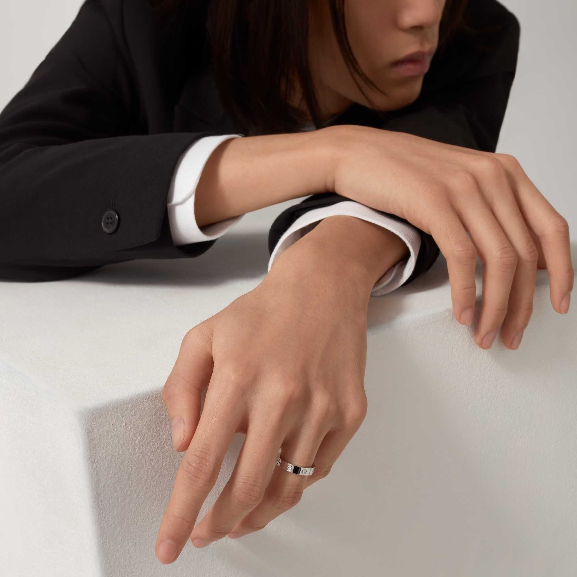 CARTIER Love White Gold 1 Diamond Small Model Пръстен