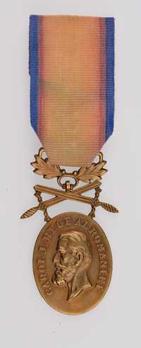 Medalia Barbatie si Credinta clasa I cu spade, panglica inlocuitor