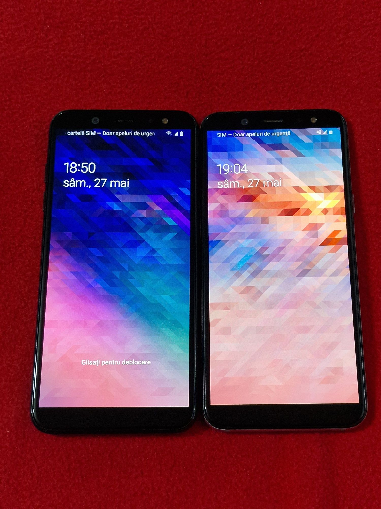 Samsung Galaxy A6 Negru și Argintiu 32Gb, Impecabil.  Pret 450 bucata.