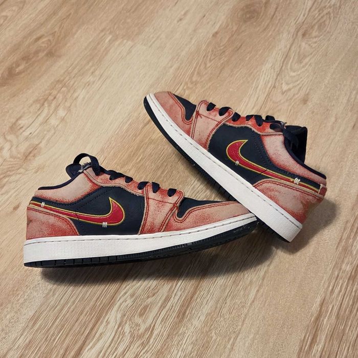 Pantofi copii Air Jordan 1 low, unisex, marime 35, stare bună