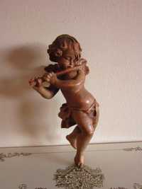 cadou rar Ingeras cu flaut sculptura de colectie Germania'60