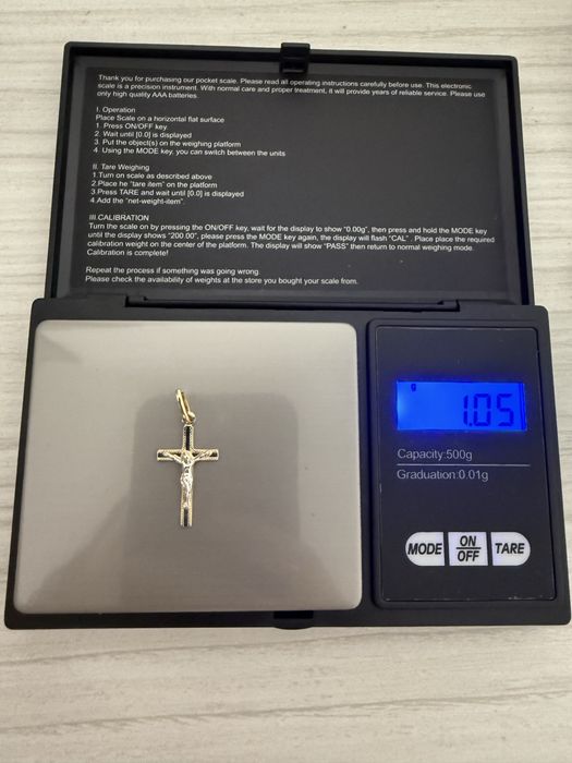 Pandantiv Cruce AUR 14k