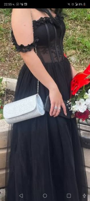 Черна бална рокля