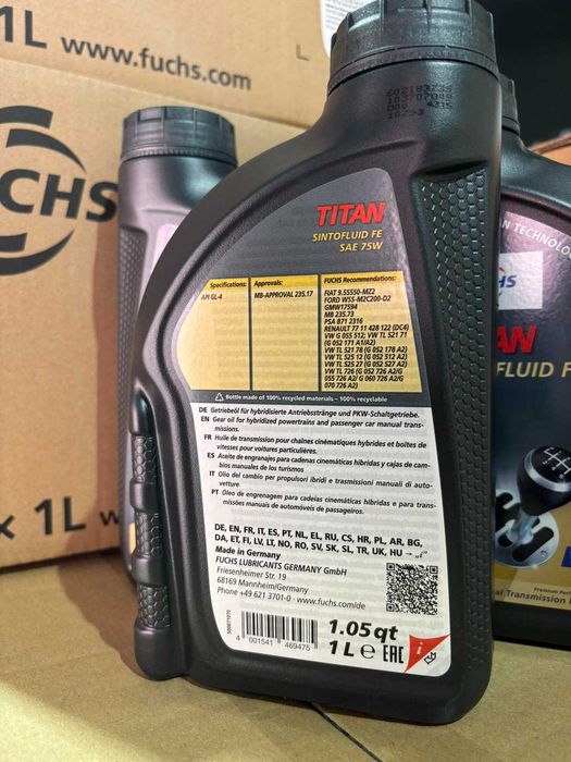 FUCHS TITAN SINTOFLUID FE 75W 1L от partsnet.bg |Ограничени количества