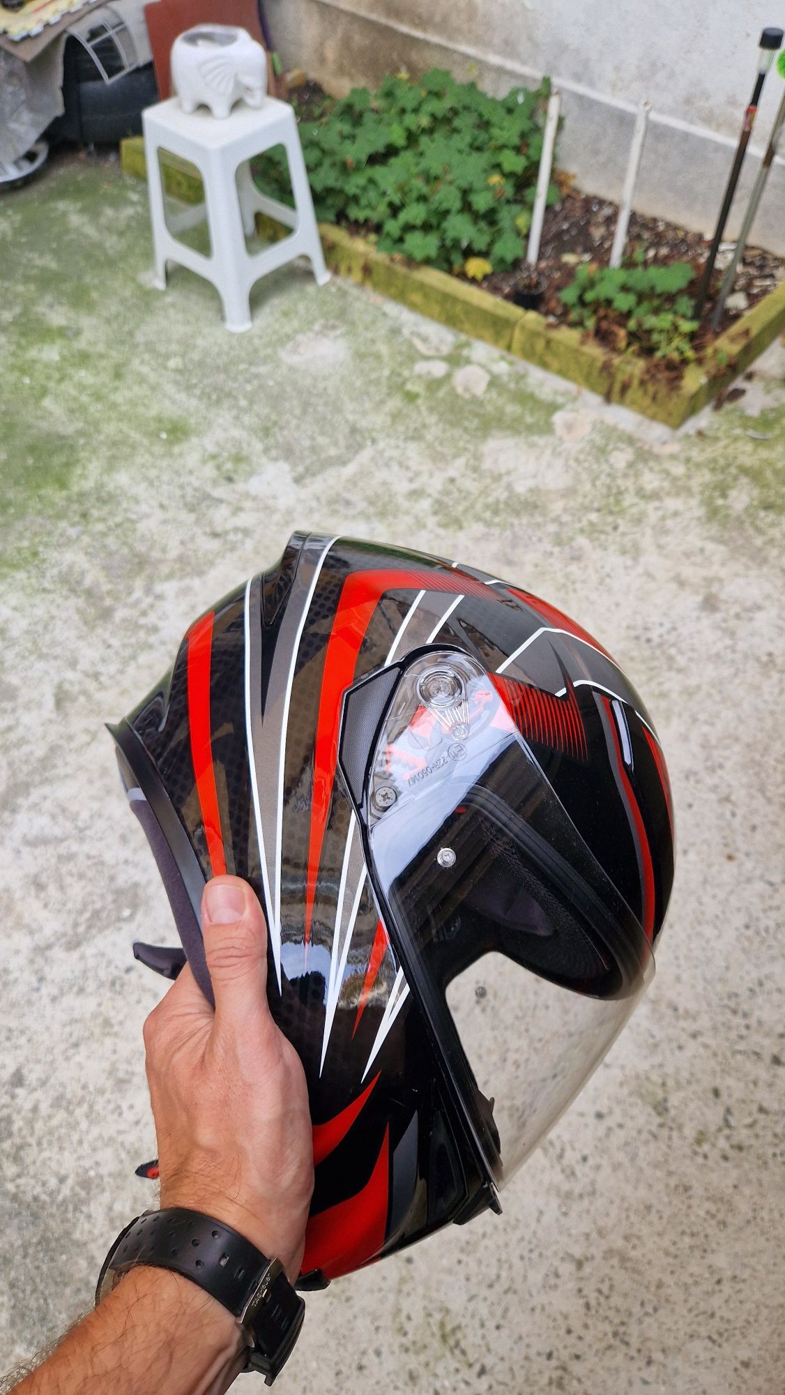 Каска AGV K5S Hurricane red L 58-59