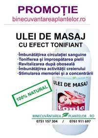 ULEI de masaj cu efect TONIC – 100% natural – 1000 ml