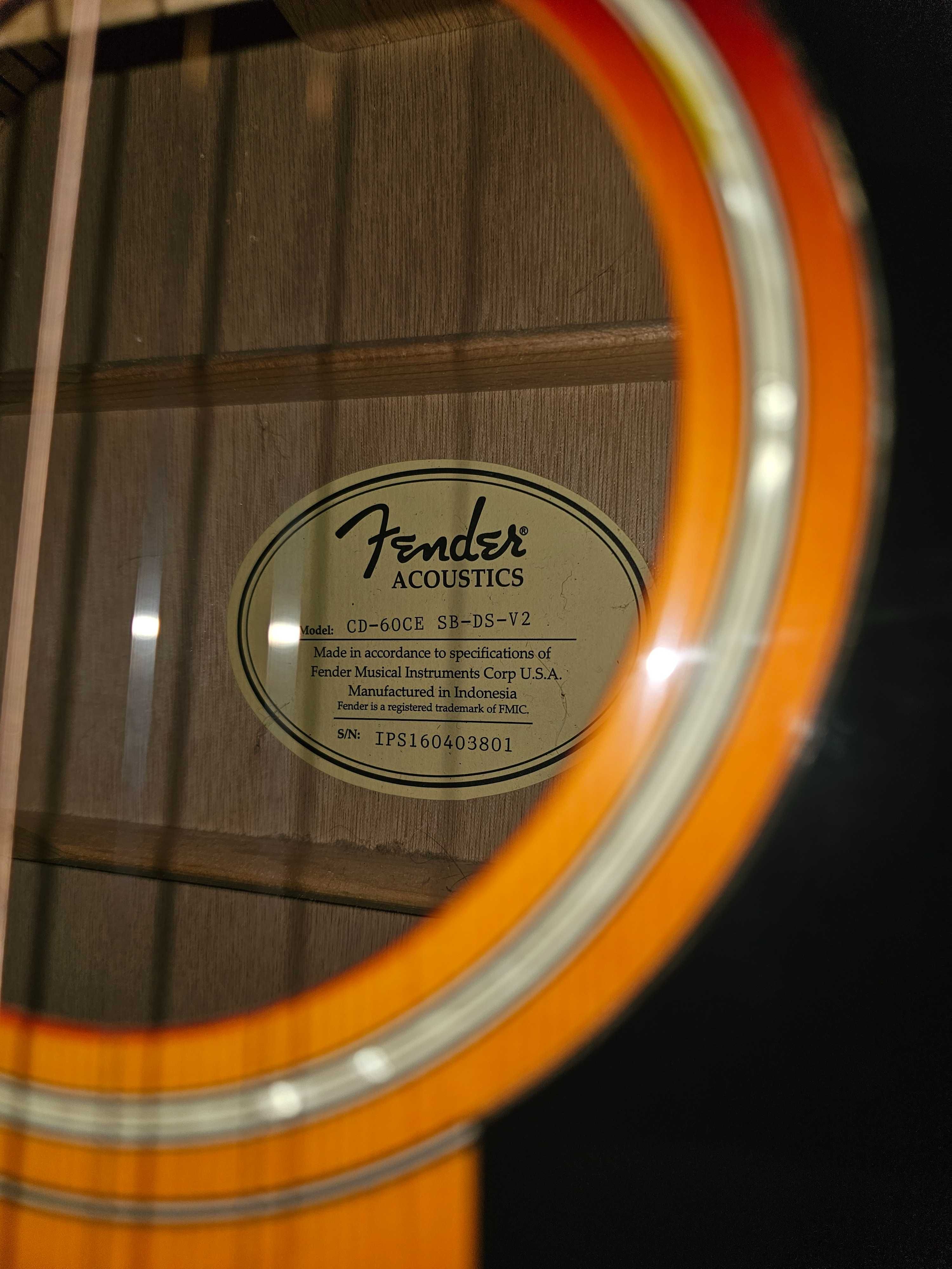 Chitara Electro-Acustica Fender CD-60SCE + Husa Turtle Bag