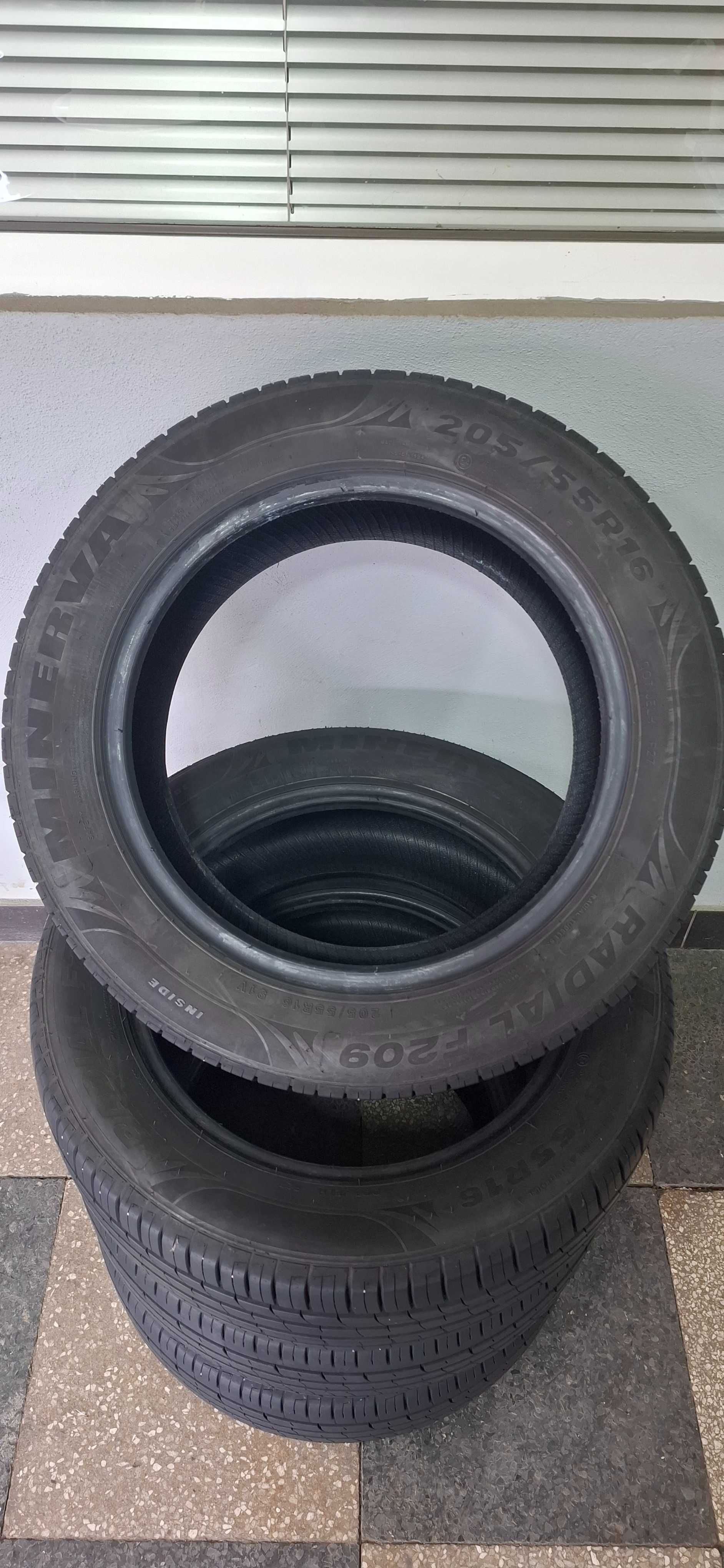 4бр. 205/55/16 Minerva 6.8mm грайфер, дот 22г. Безплатен монтаж