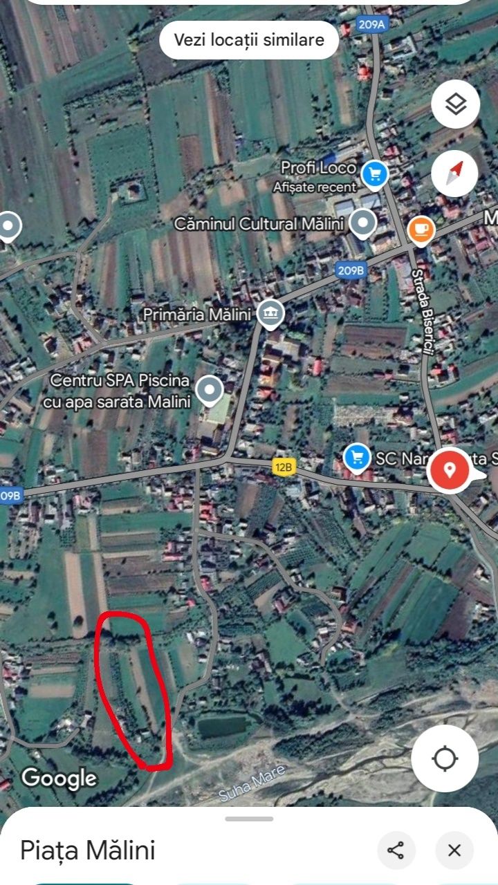 Teren in Malini cu casa bătrânească