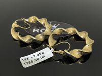 Bijuteria Royal CB : Cercei dama aur 14k 7,80 grame 3,5 cm diametru