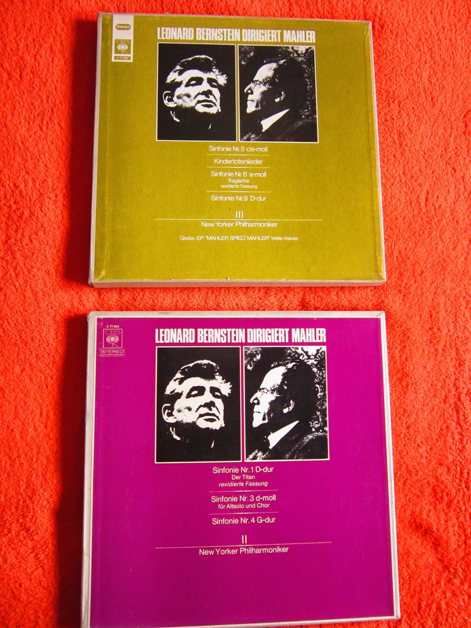 Vinil rar Mahler -Bernstein 1974 Simfoniile 1,3,4 New York impecabile