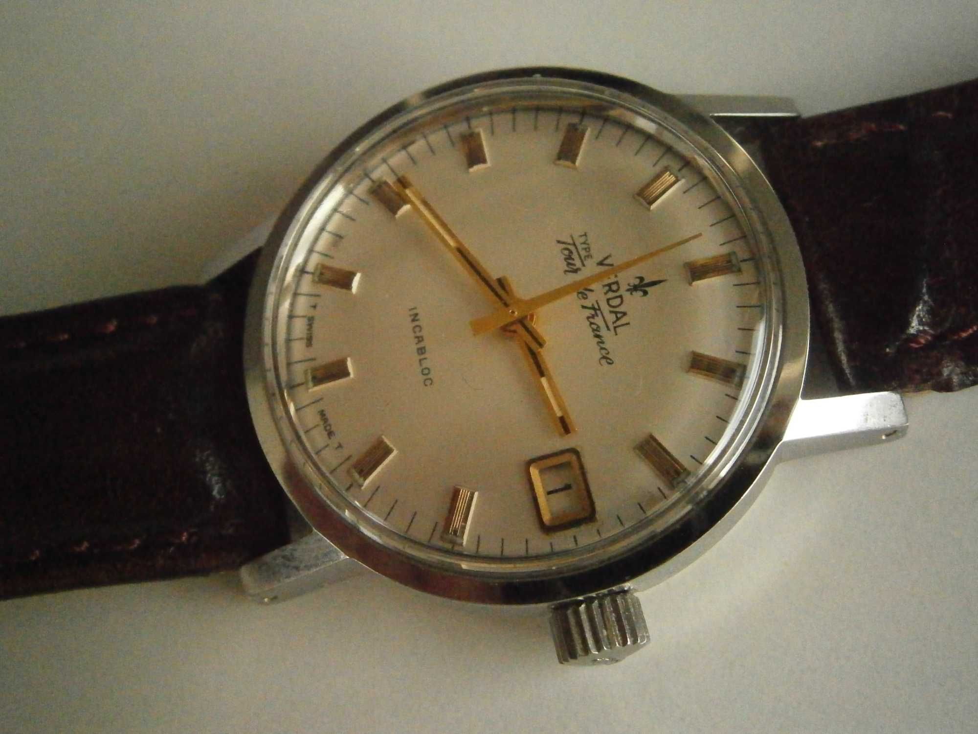 NOS VERDAL Tour de France, hand winding AS 1880, 17 jewels, Swiss TOP!