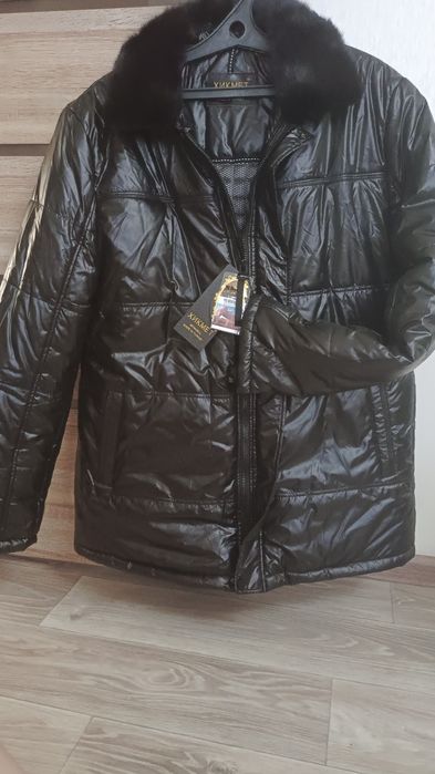 Пуховик мужской производство Турция Воротник норковая размер 60, рост