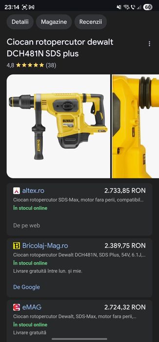 Rotopercutor Dewalt DCH481 SDS Max