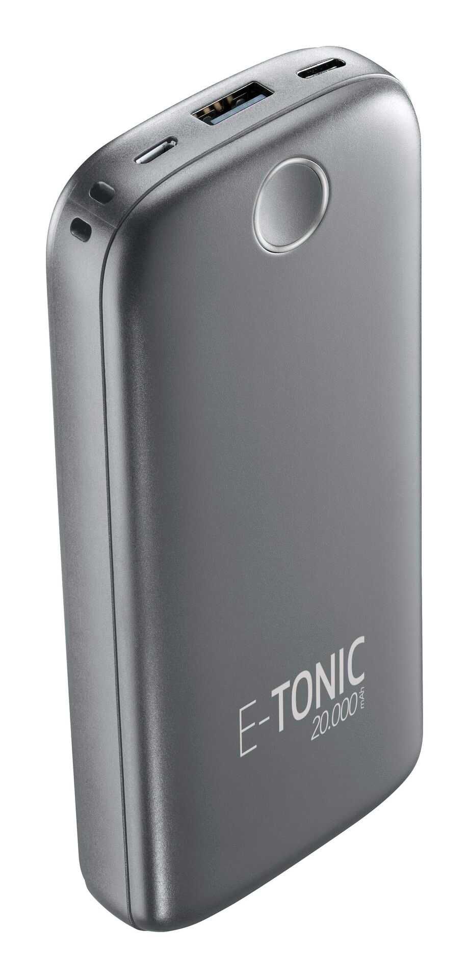 Външна батерия Cellularline 20000mAh, E-Tonic, 1xUSB, Черен