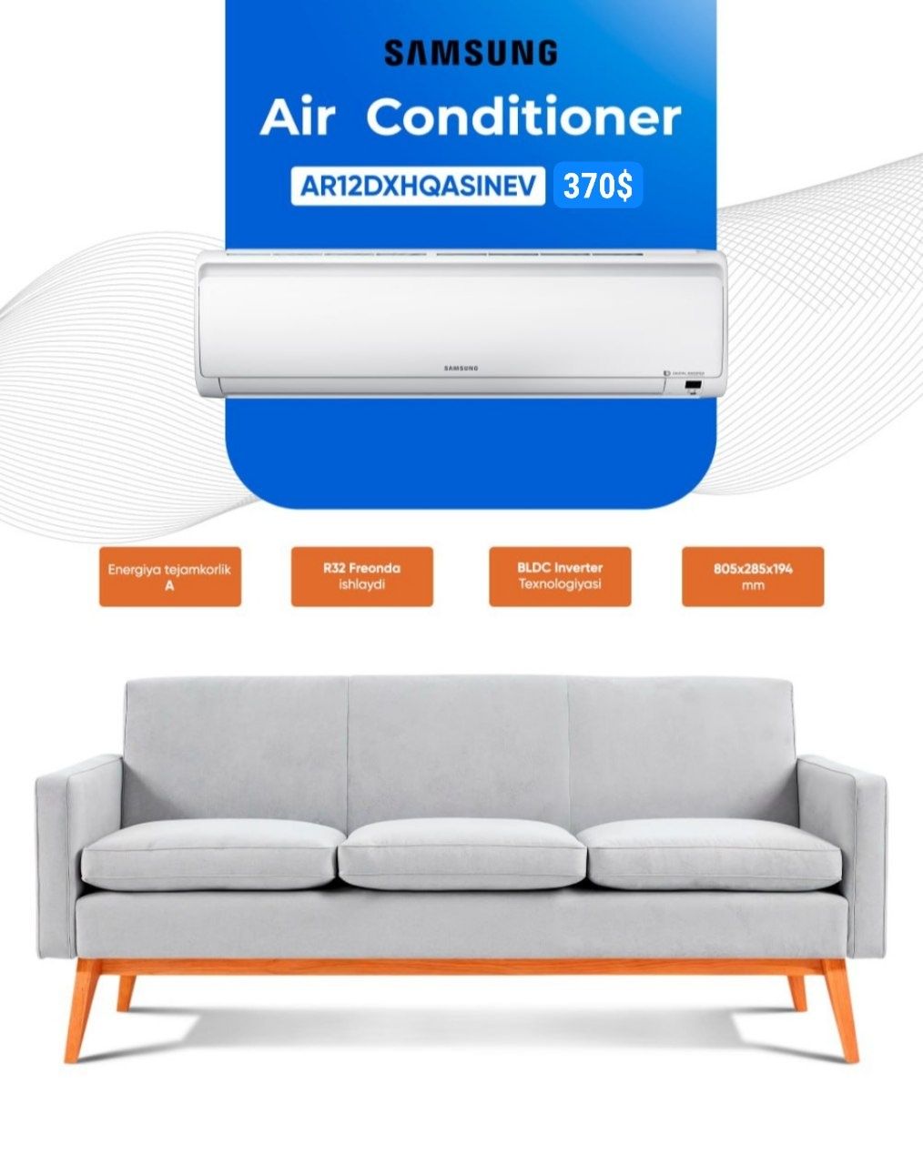 Кондитционер TCL 12+Invektor konditsioner/kondior/Кондиционер/кондио