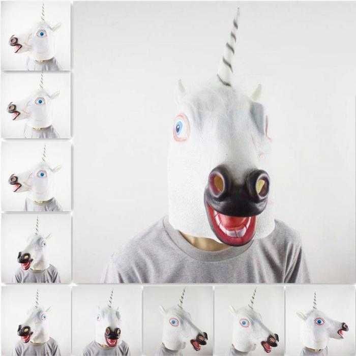Masca cap Unicorn, Inorog, Cal, Halloween, Petreceri tematice