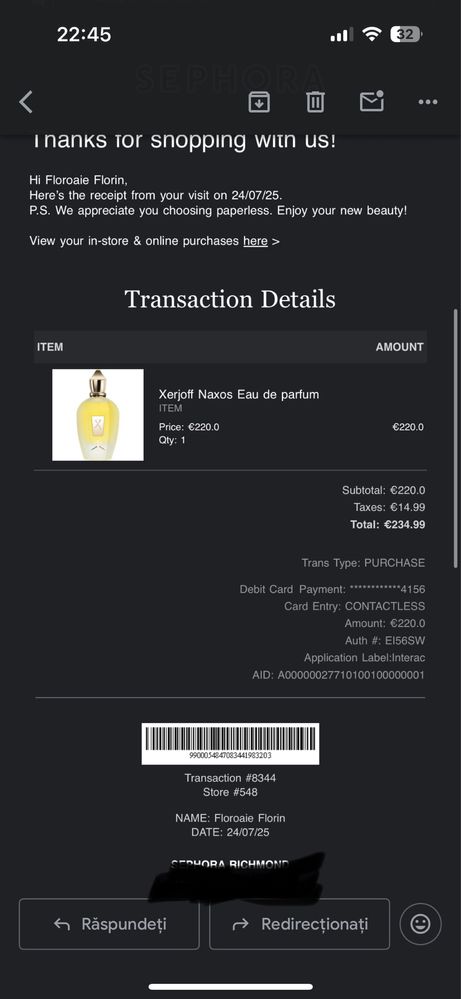 Xerjoff Naxos Eau de Parfum 100ml