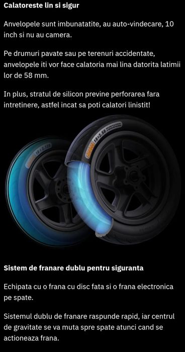 Trotineta electrica NINEBOT KickScooter F2, 10 inch, negru