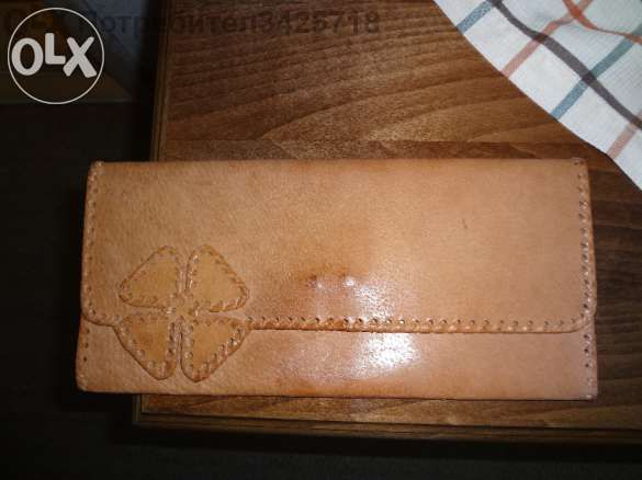Чанта - портмоне от естествена кожа